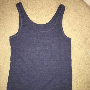 Blue cotton tank top